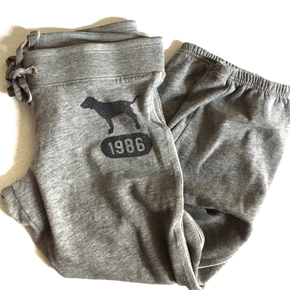 PINK Victoria's Secret Pants - VS Pink Gray Workout Capri Pants with Elastic XS