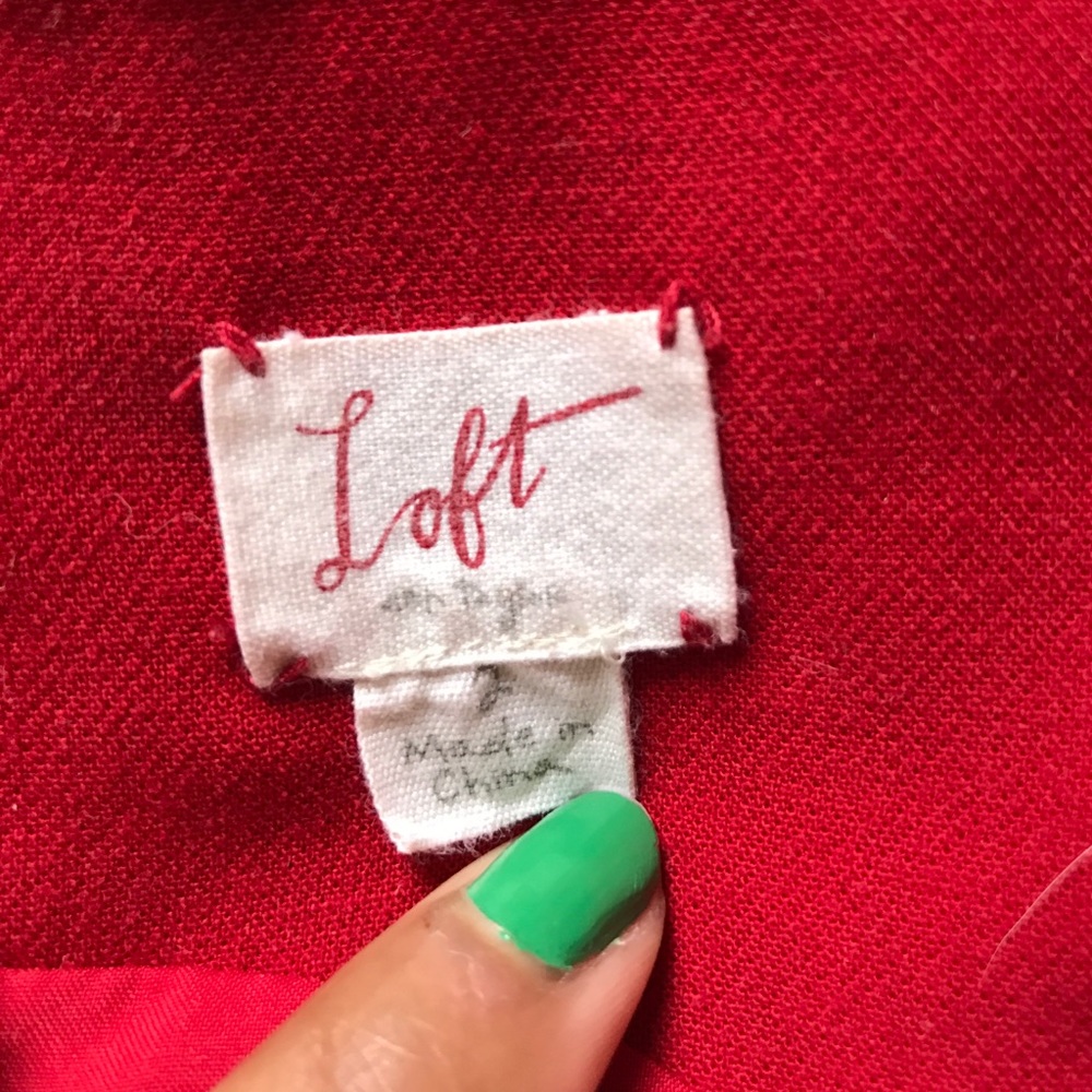Ann Taylor Loft Sleeveless A-Line Dress Size 2 Red - Picture 4 of 5