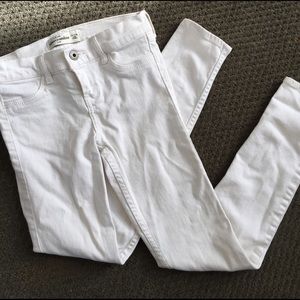 Abercrombie kids XL 14 slim skinny white jeans