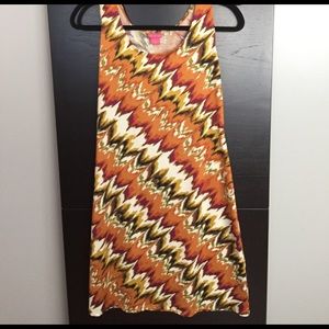 Orange Zig Zag Dress