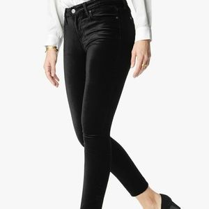 7 For All Mankind Ankle Skinny Velvet Jeans, Black