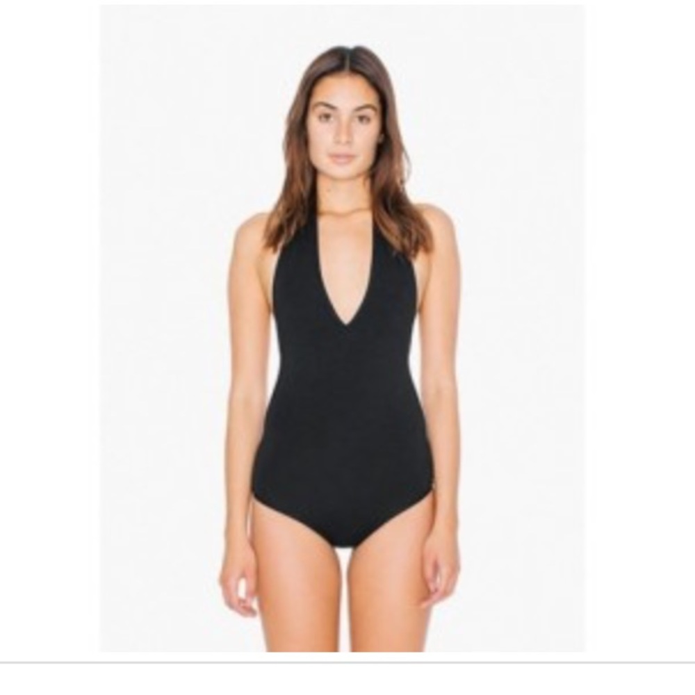 American apparel spandex jersey halter one piece
