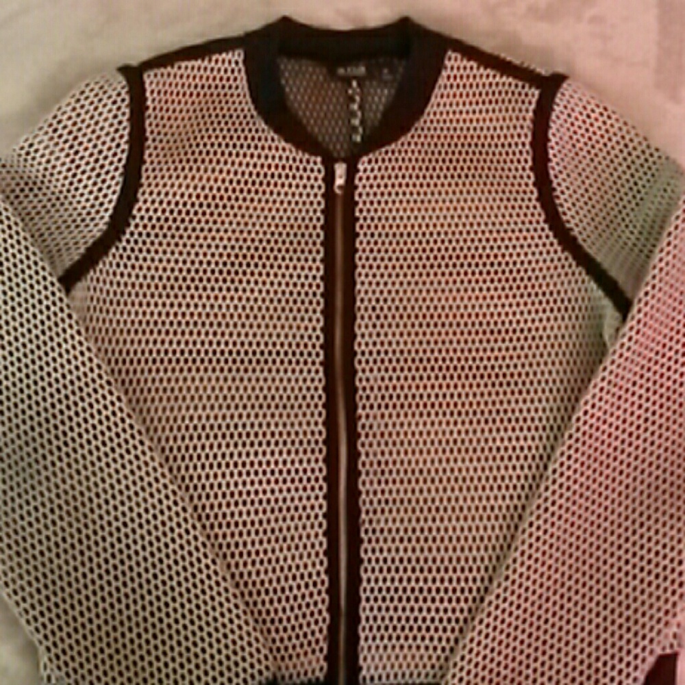 a.n.a. mesh bomber jacket