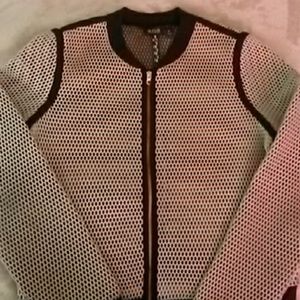 a.n.a. mesh bomber jacket