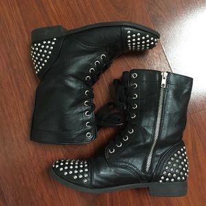 Badass studded combat boots