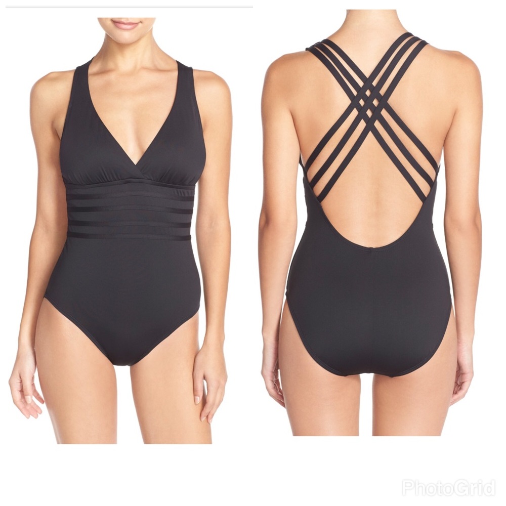 La Blanca Cross Back One Piece Swimsuit