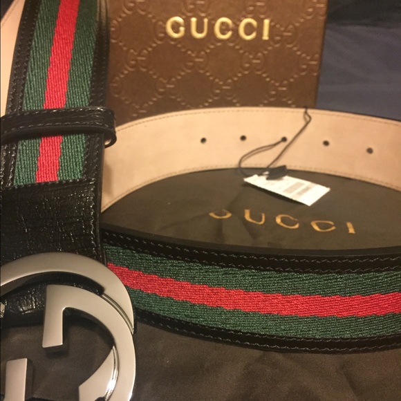 Authentic Black Green Red Gucci Belt - Picture 3 of 3