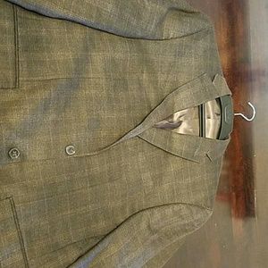 Calvin Klein Brown glen plaid 46L sportcoat