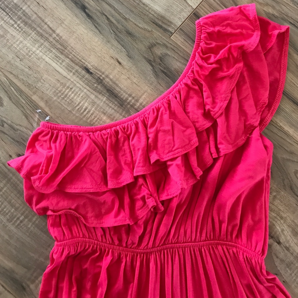 One-Shoulder Ruffle Dress - Picture 2 of 5
