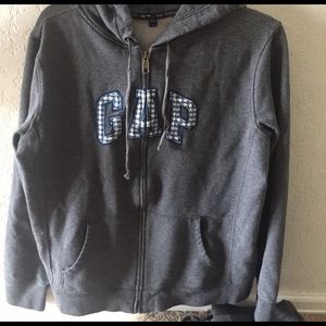 GAP sweatshirt and matching charcoal pantsuit