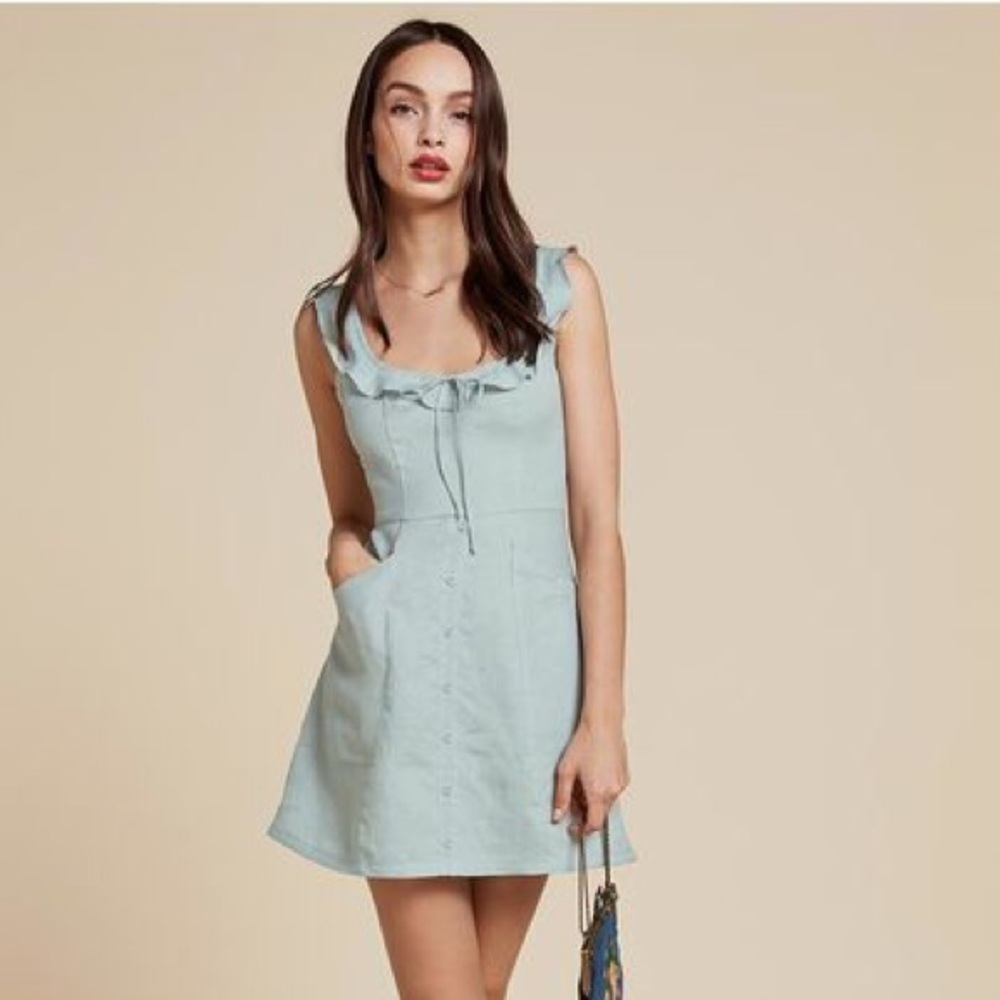 Reformation Julita linen mini dress