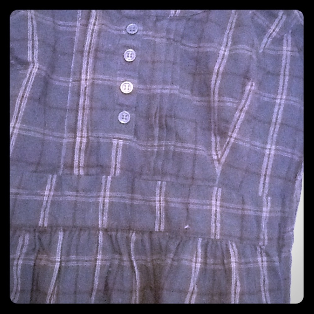 Blue flannel shirt dress from Urban Outfitters