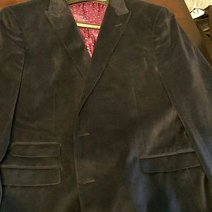 Alta Moda Navy Suede 48L Blazer