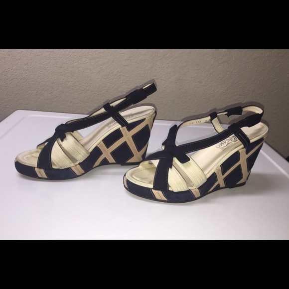 Size 9 Salvatore Ferragamo Wedges - Picture 1 of 4