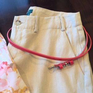 Ralph Lauren | Tan Linen Lined Pant, Size 4