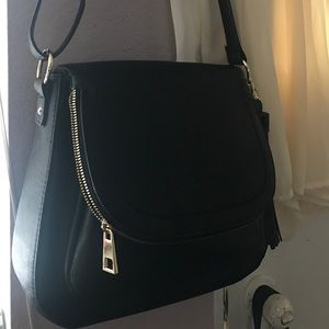 Aldo crossbody purse black with gold hardware