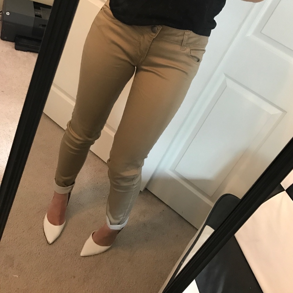Camel skinny pants