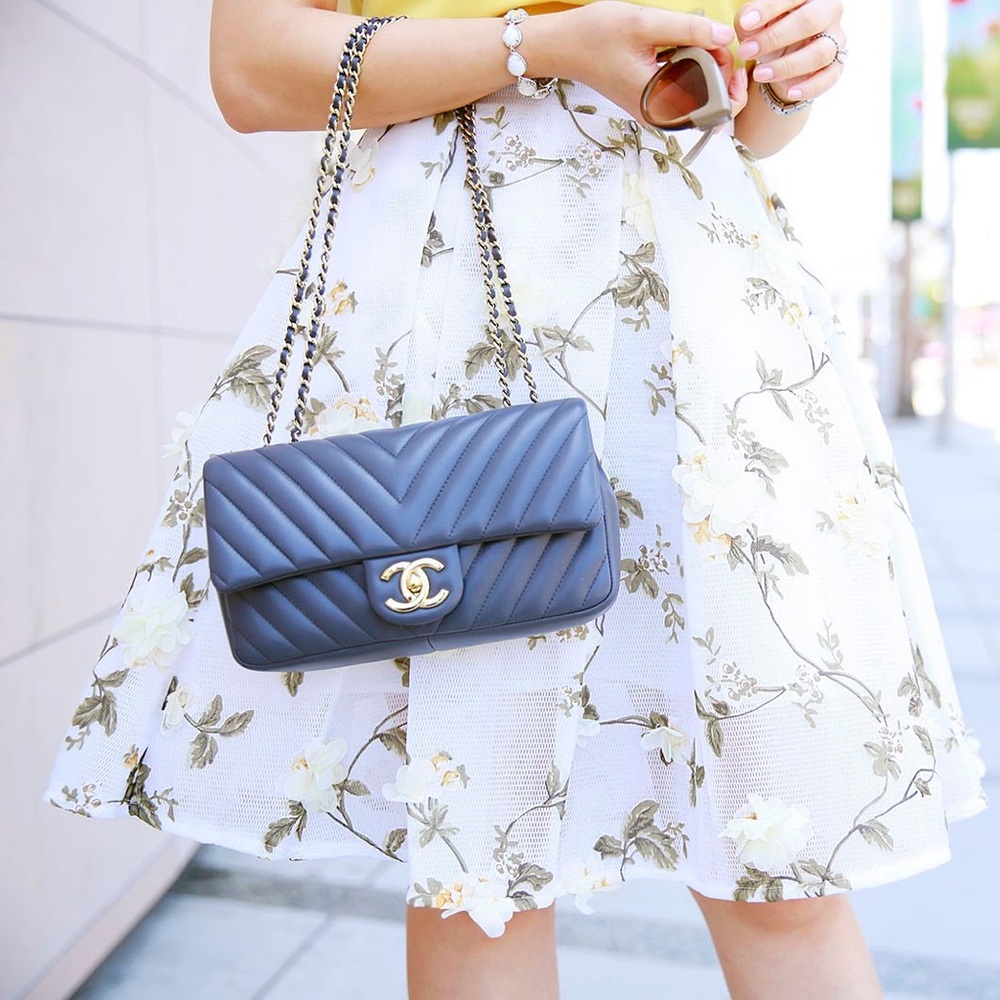 3D Floral Mesh Midi Skirt size XS