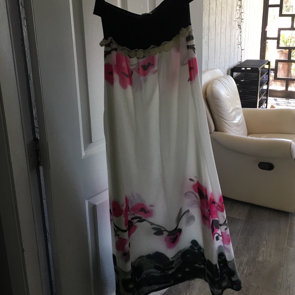 tube top dress floral pretty!