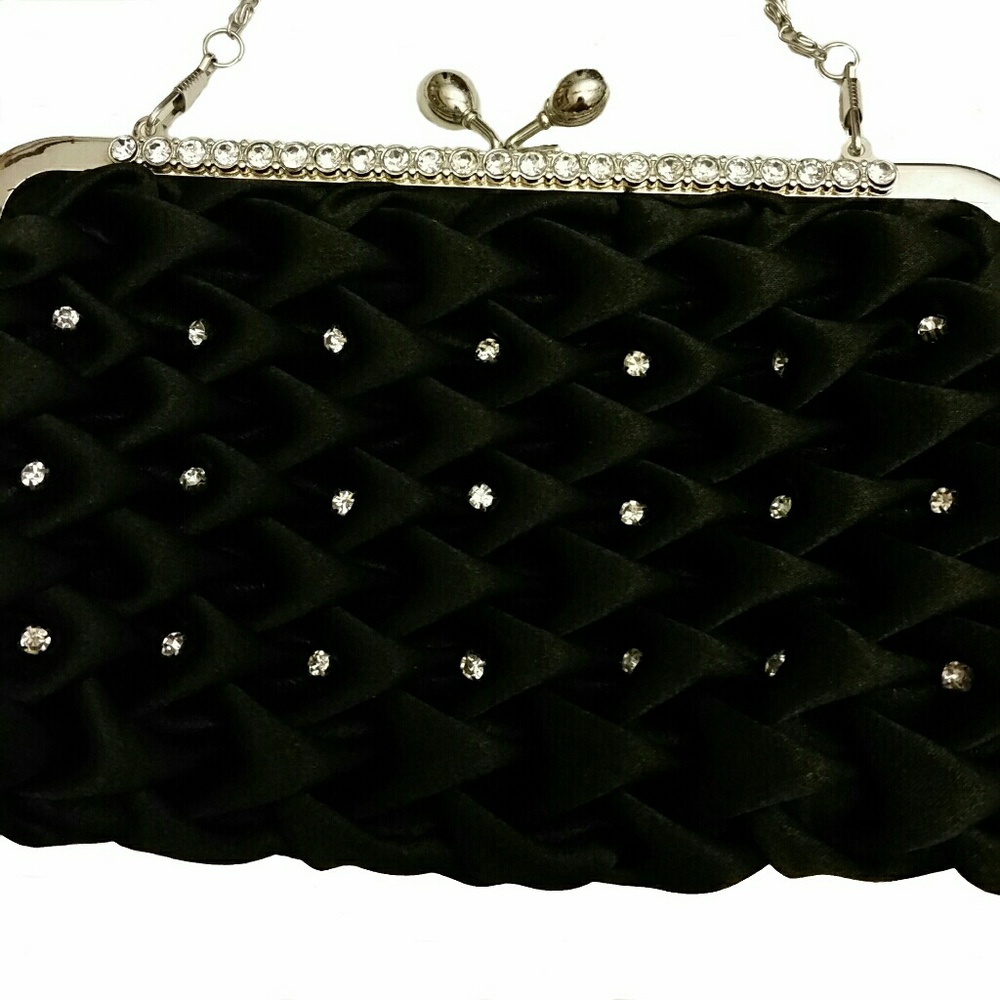 Black Embellished Evening Bag - Picture 2 of 3