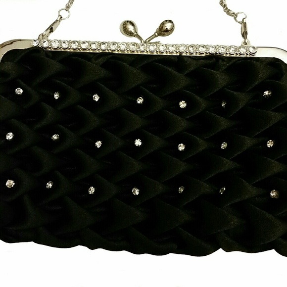 Black Embellished Evening Bag - Picture 2 of 3