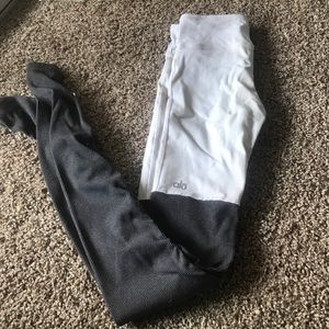 Alo yoga white and grey leggings