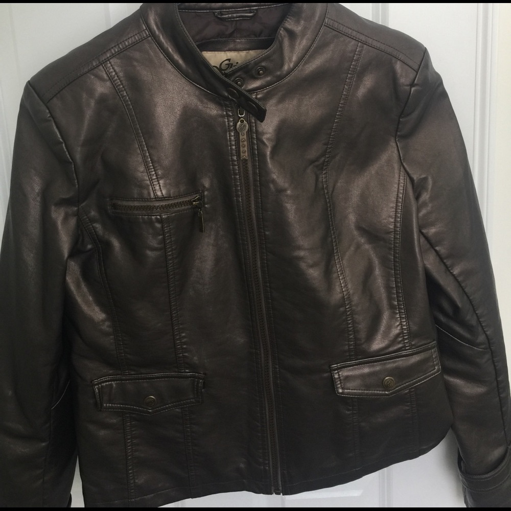Metallic Leather Jacket - Picture 2 of 7