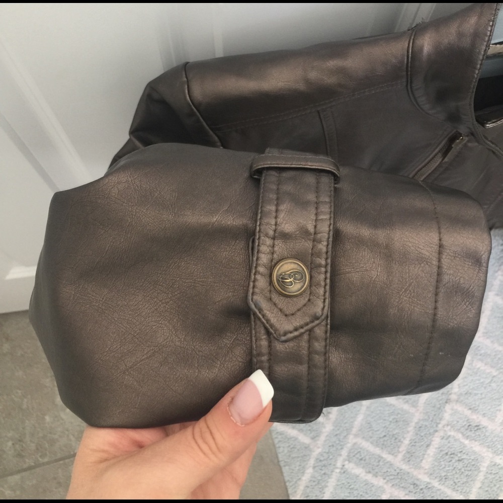Metallic Leather Jacket - Picture 4 of 7