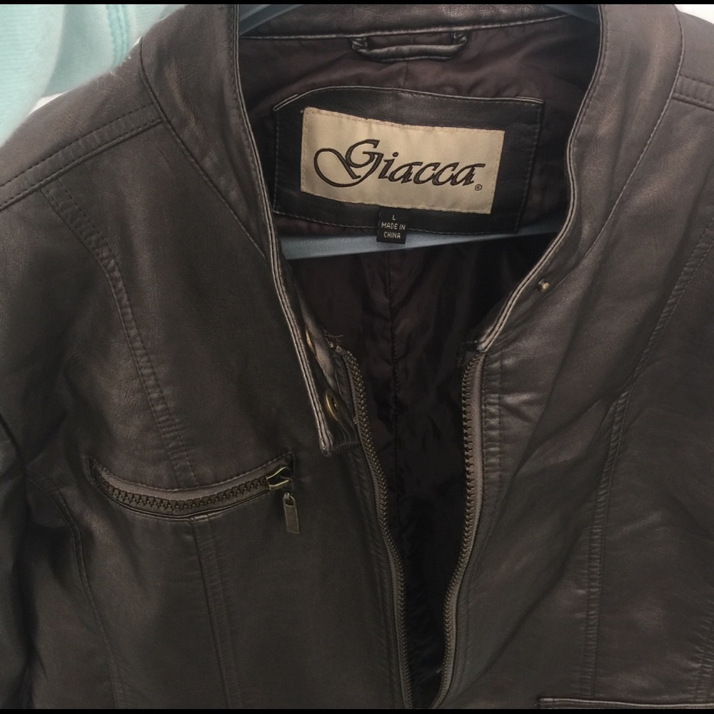 Metallic Leather Jacket - Picture 5 of 7