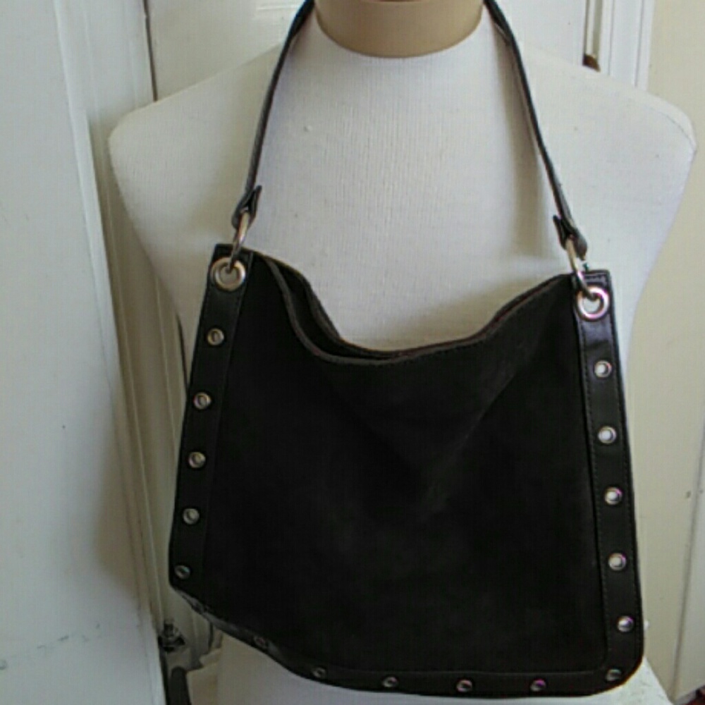Suede handbag