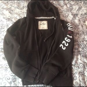 Brown Hollister zip up Hoodie