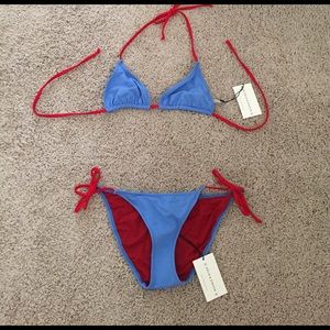NWT Solid & Striped bikini