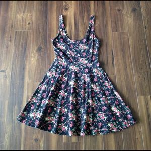 Urban Outfitters black floral skater dress