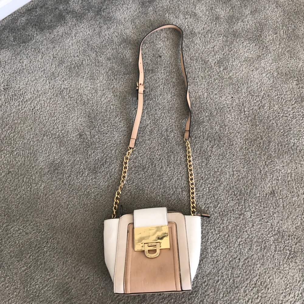 Aldo Crossbody tan and gold bag