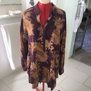 Free People layered tunic with tie in back