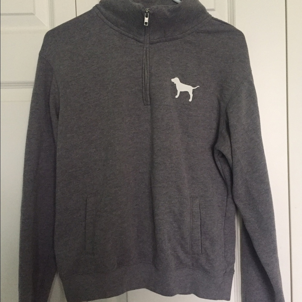 Pink VS Gray Half-Zip Up