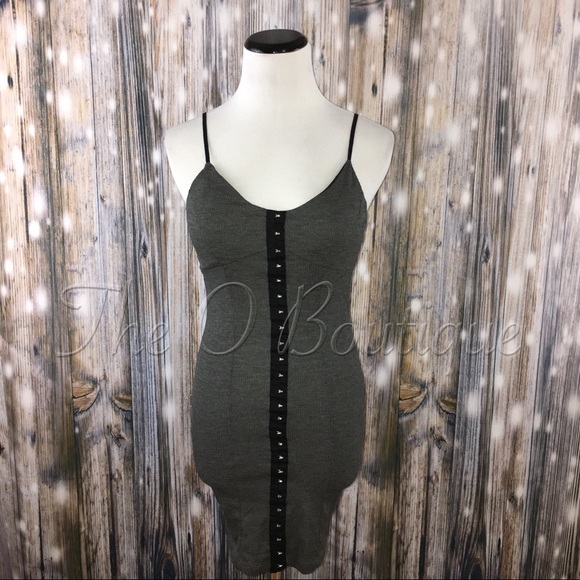 🎉CLEARANCE🎉Charcoal Hook Spaghetti Strap Mini - Picture 3 of 4