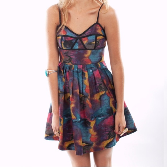 Urban Outfitters Dresses & Skirts - Silky Kacie Piped Bustier Dress
