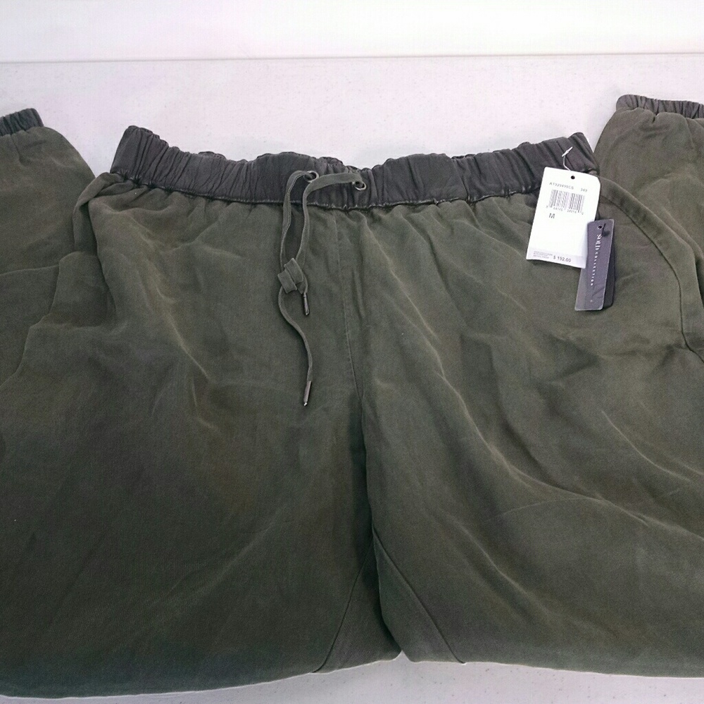 SOLD Collection Green Leather Trim Pants Size M