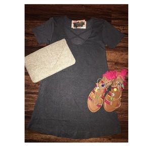 🎀dusty blue baby doll dress 🎀