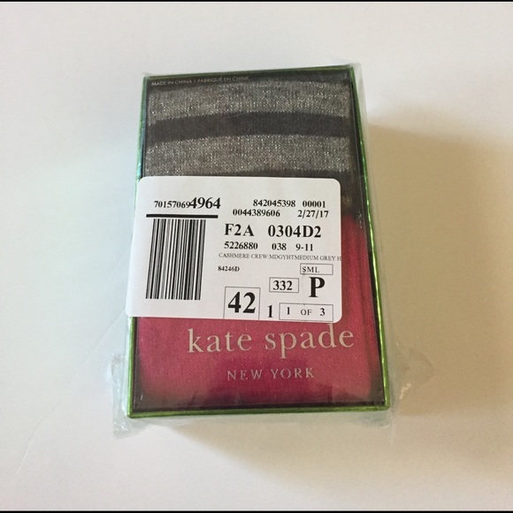 NIB Kate Spade Cashmere Crew Socks - Picture 2 of 6