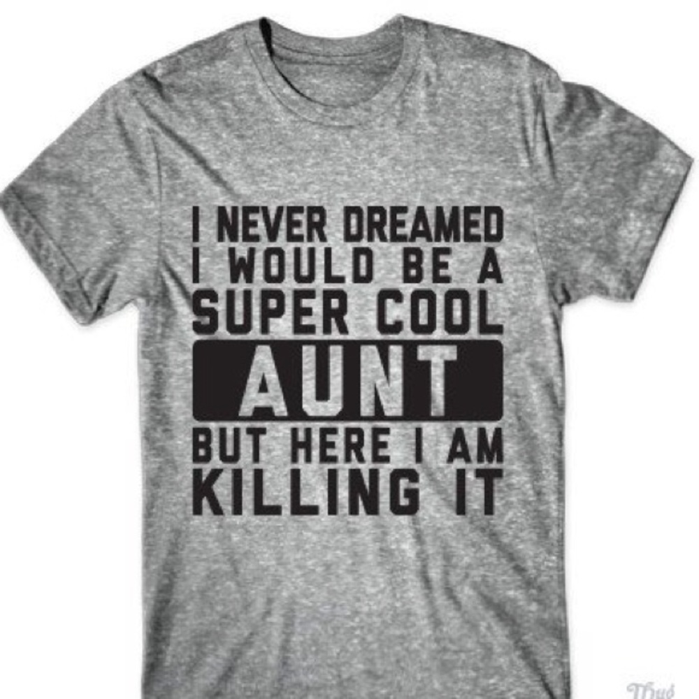 Cute Trendy Grey Aunt T-Shirt Funny Style