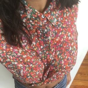 Floral button down
