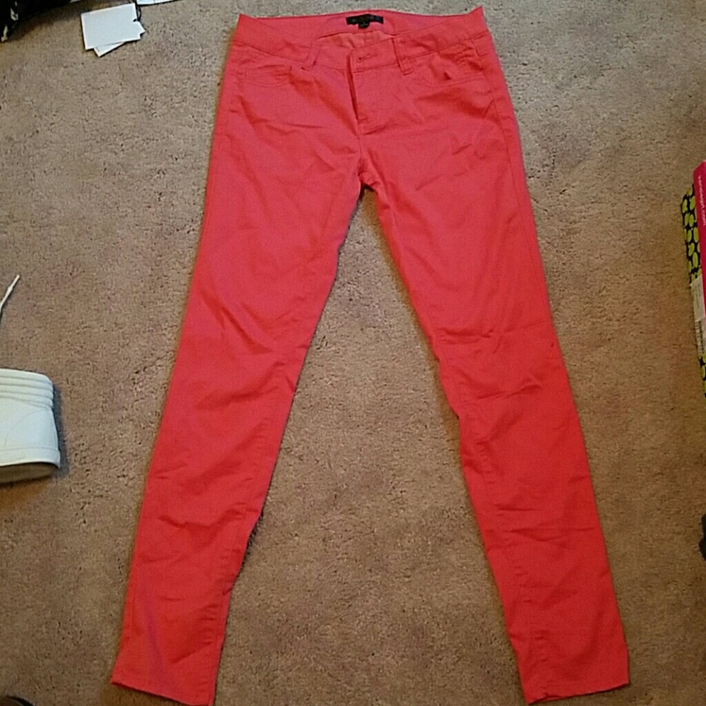 Fire Los Angeles coral skinny pants