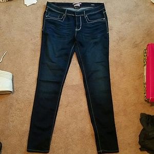 Express Re-rock Skinny jeans.