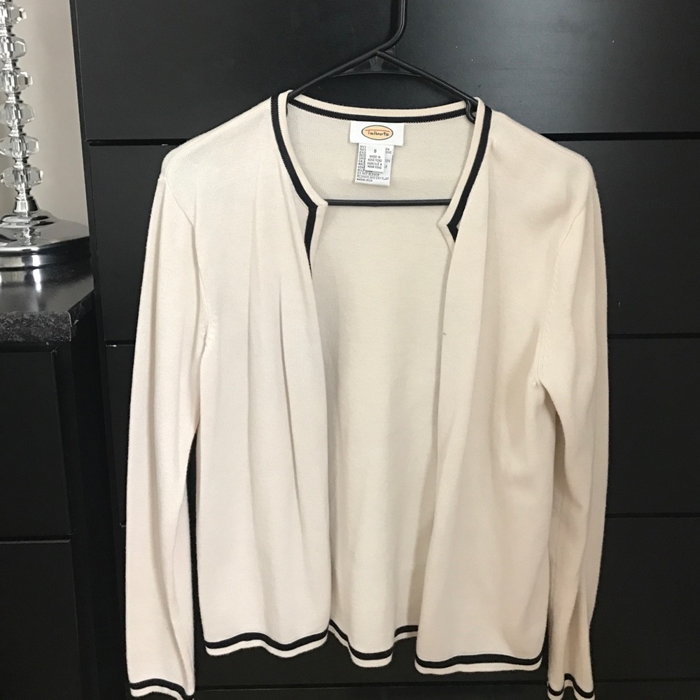 Cream cardigan from Talbots