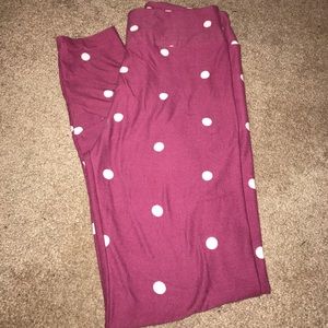 Brand new Lularoe OS leggings polka dot