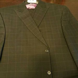 Sean John 46L black vested suit
