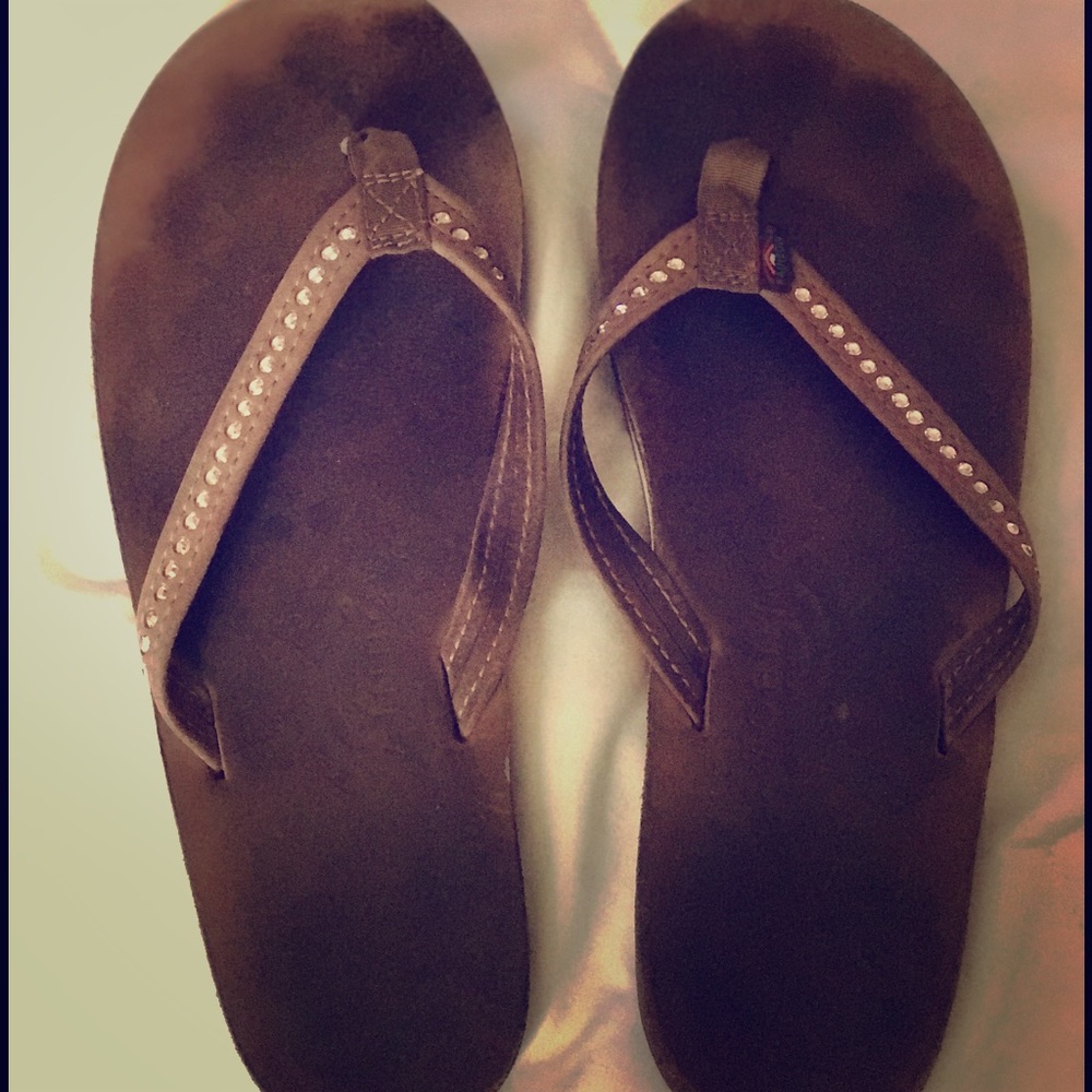 Crystal rainbow sandals!