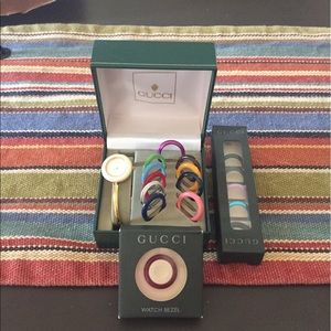 Gucci watch w/ bezels & special edition silver